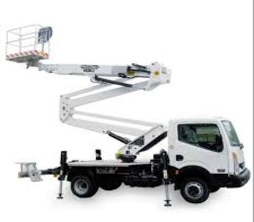Truck Mounted Cherry Picker Rental Services - Steel, 26 ft Platform Height, 18 ft Horizontal Reach , 500 lbs Lifting Capacity, Hydraulic Power