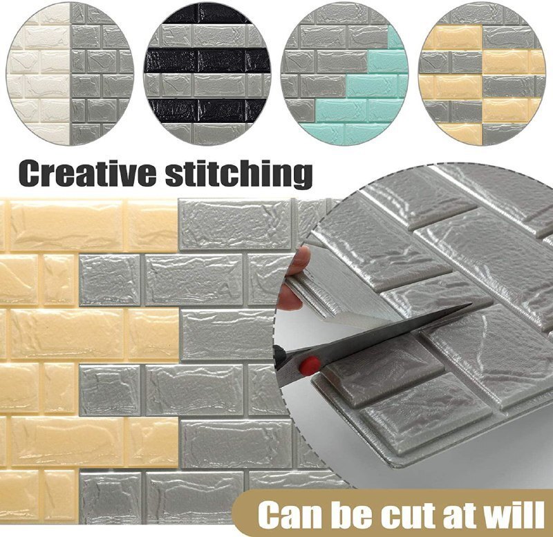 3D GRAY BRICK SELF ADHESIVE WALLPAPER