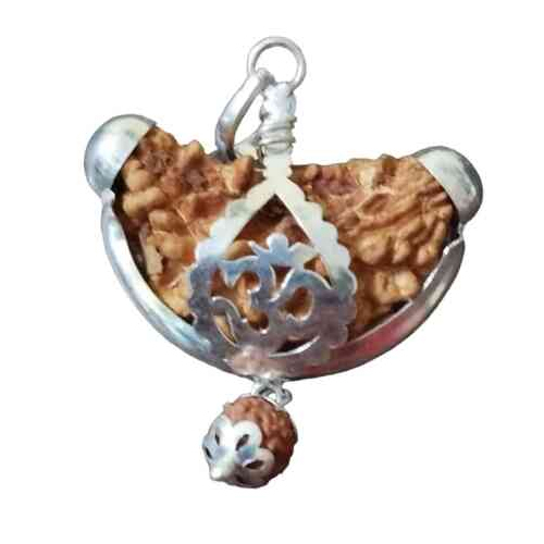 1 Mukhi Indian Rudraksha With German Silver Capping