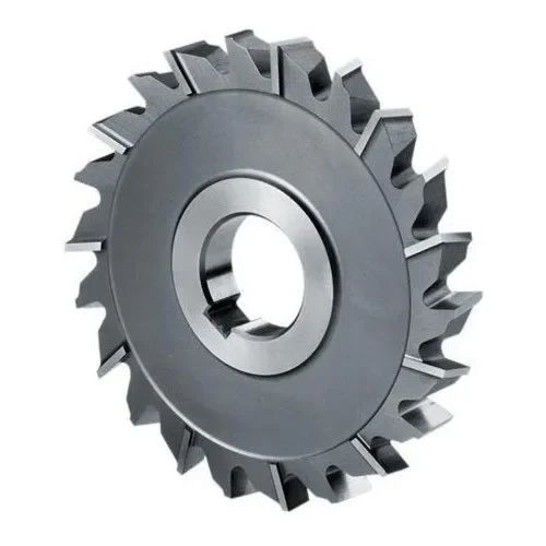 Side And Face Milling Cutter - Stainless Steel, Standard Size, Silver Color | Polished Coating, Round Shape, Designed for Finishing Operations