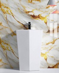 WHITE GOLDEN MARBLE WALLPAPER