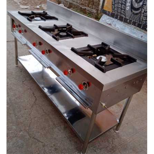 Three Burner Indian Cooking Range - Dimension (L*W*H): Customized Millimeter (Mm)