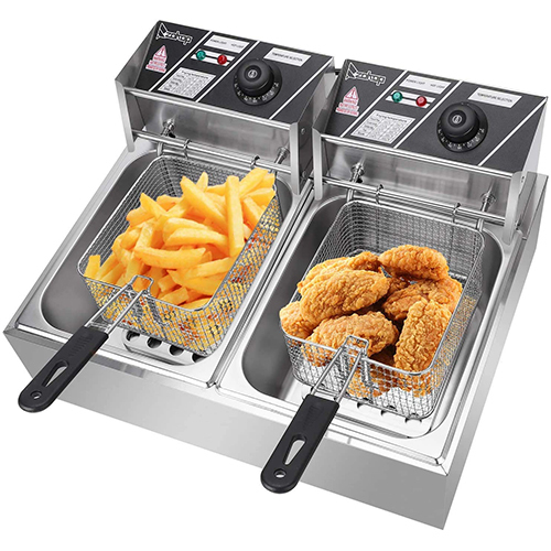 Double Deep Fryer - Color: Silver
