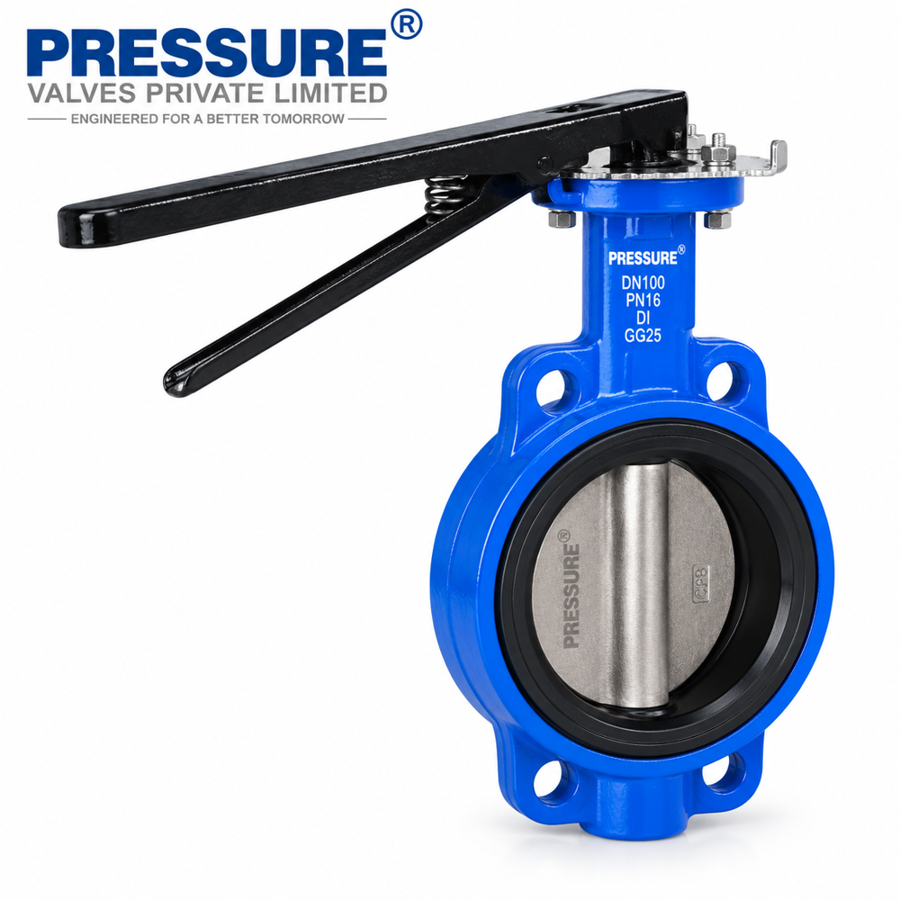 Butterfly Valve - Color: Blue Paint Coated
