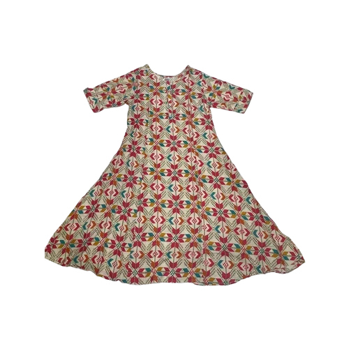 Printed Cotton Anarkali Kurti - Design: Standard