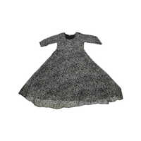 Black Anarkali A Line Printed Georgette Kurti