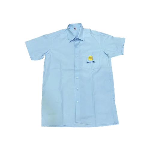 Men Blue Cotton Corporate Uniform - Design: Standard