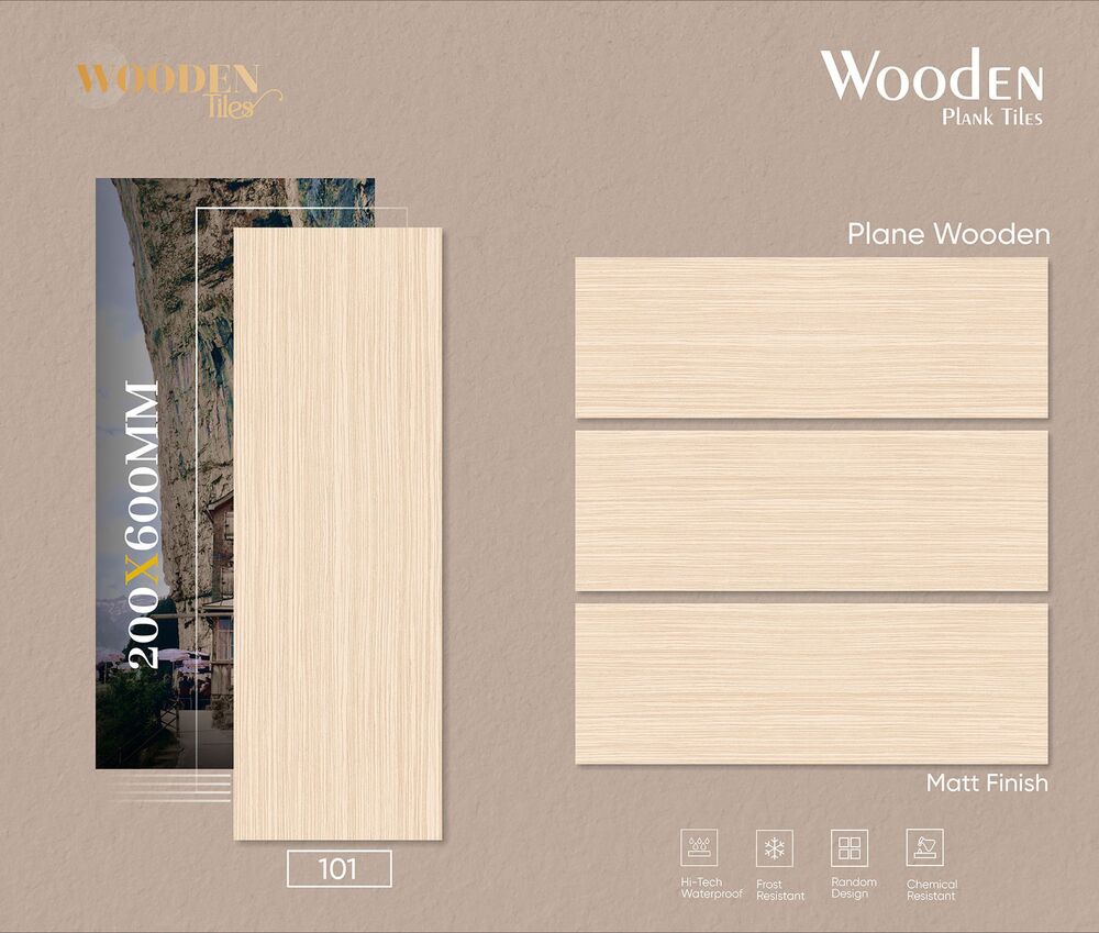 200x600mm पोरकलिन लकड़ी के दिखने वाले टाइल्स