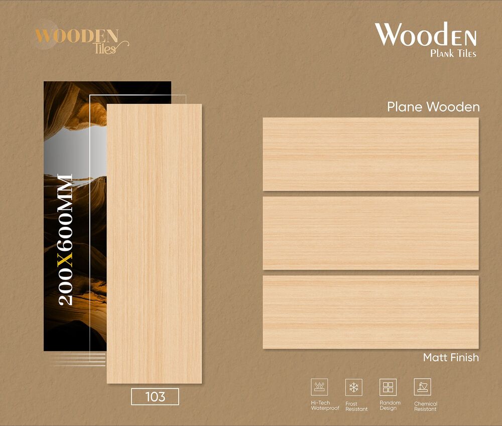 200x600mm Porcelain Wood Look Tiles
