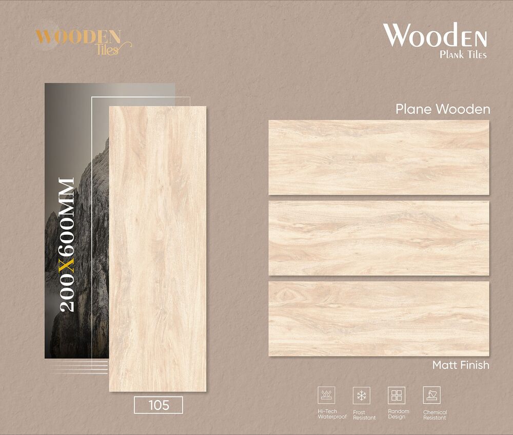 200x600mm Porcelain Wood Look Tiles