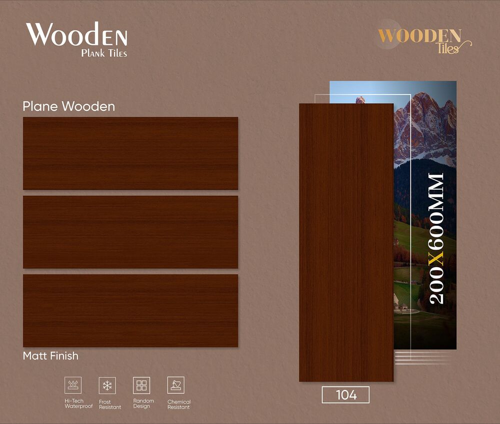 200x600mm Porcelain Wood Look Tiles