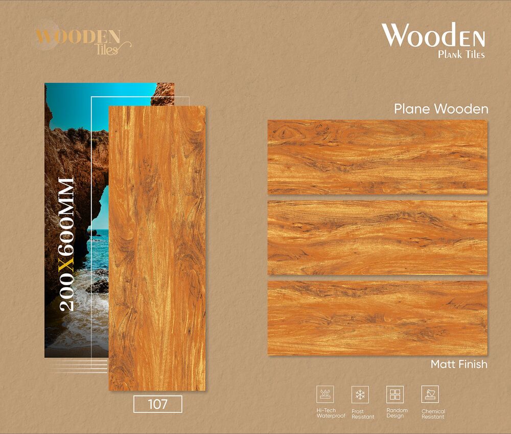 Wood imitation porcelain tiles 200x600