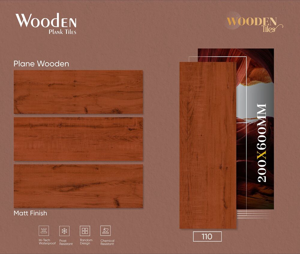 Wood imitation porcelain tiles 200x600