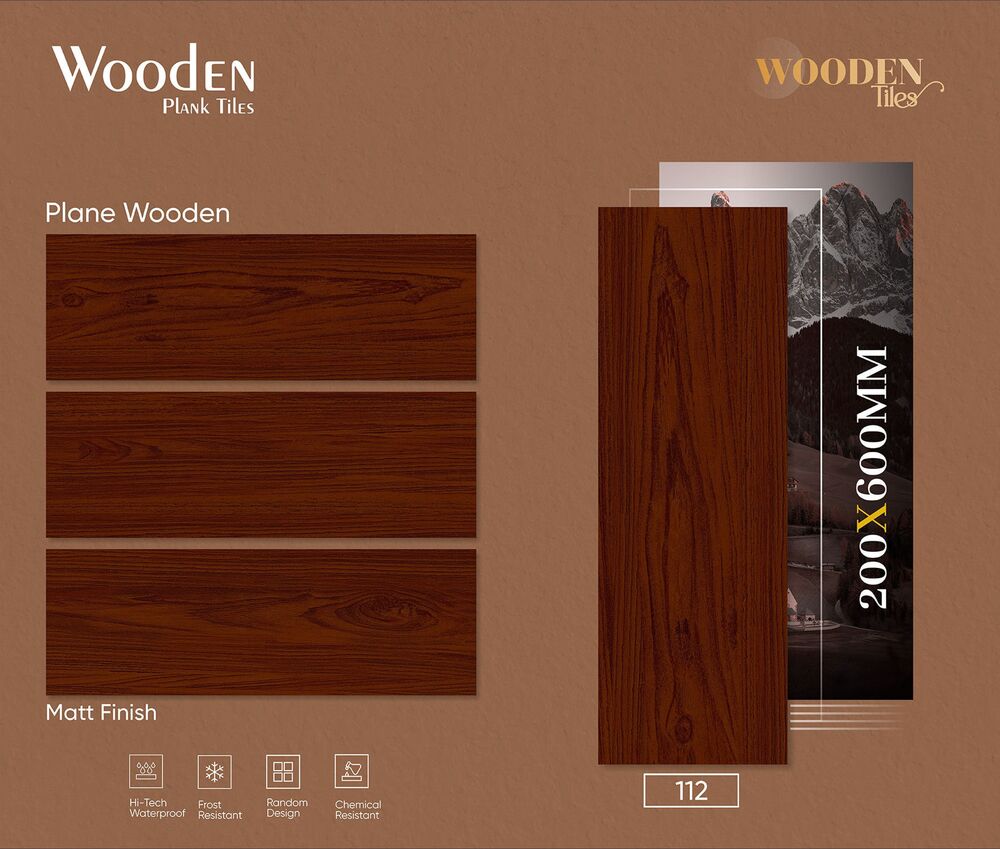 Wood imitation porcelain tiles 200x600