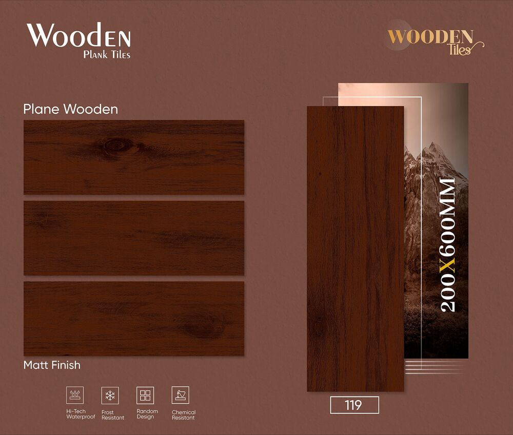 Wood imitation porcelain tiles 200x600