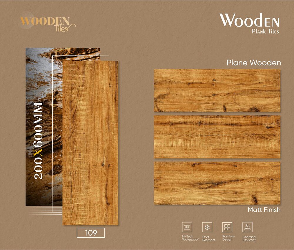 Wood imitation porcelain tiles 200x600