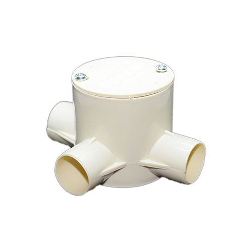 White 4 Way Deep Junction Box - Application: Industrial