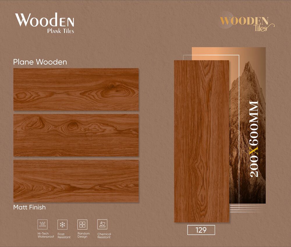 Wooden plank ceramic tiles 200x600
