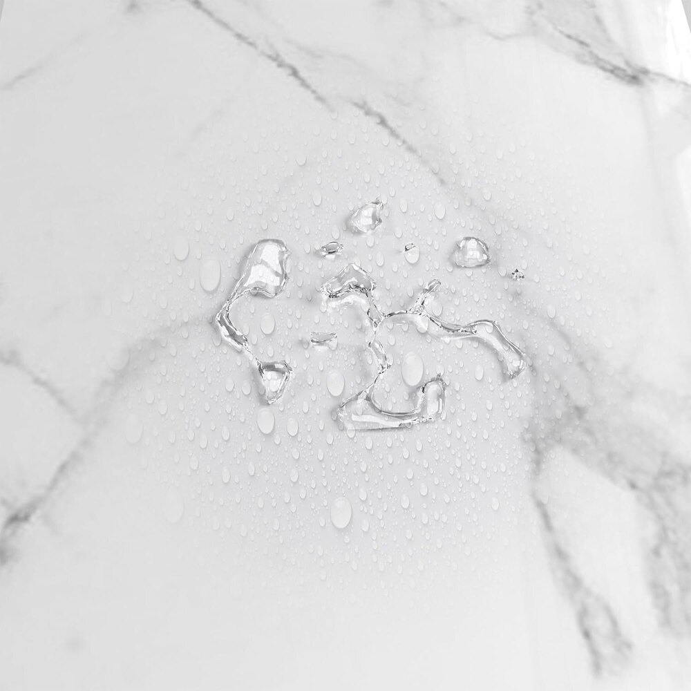 Self Adhesive Vinyl Sheet Marble Peel and Stick White Marble Tile Backsplash for Kitchen, Bathroom