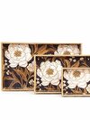 Wooden Tray Set Of 3 For Serving Tea,coffee,snacks - Color: Brown