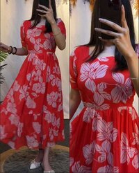 flora printed kurti
