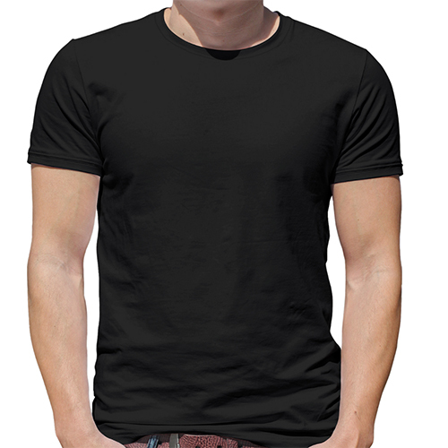 Black Round Neck T Shirt