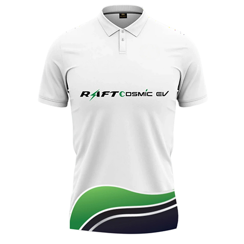 Corporate Polo Printed T Shirt - Color: White
