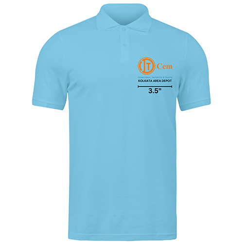 Corporate Blue Collar T Shirt - Design: Standard