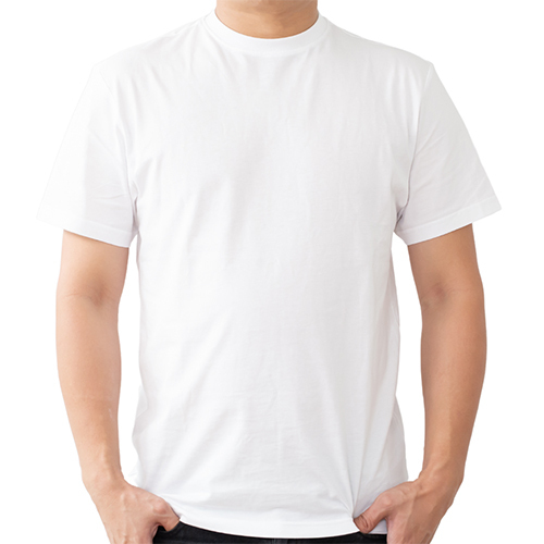 White Round Neck T Shirt