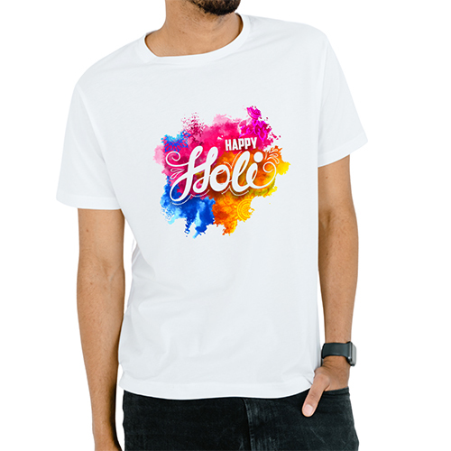 Holi Round Neck T Shirt - Design: Standard