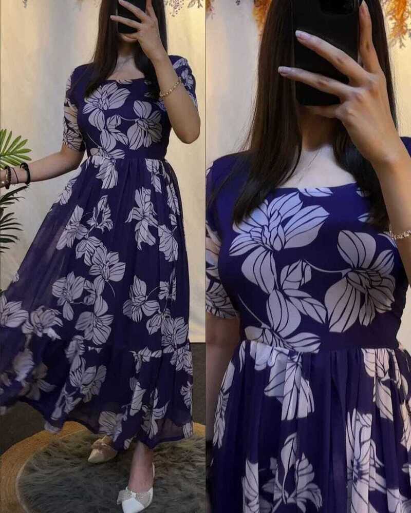 Flower Printed Kurti - Color: 10colour