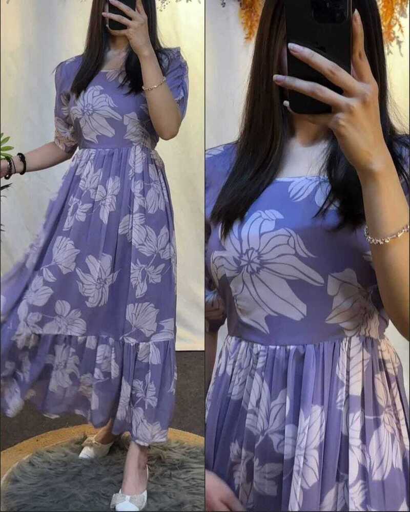 Flower Printed Kurti - Color: 10colour