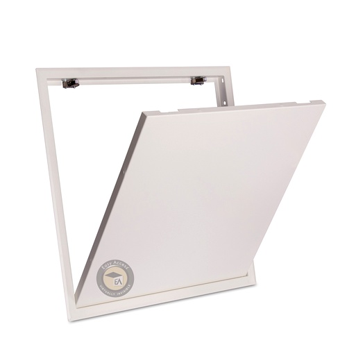 GI powder-coated access panel with push lock