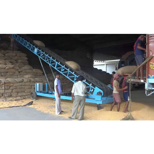 Stacker Belt Conveyor - Color: Blue