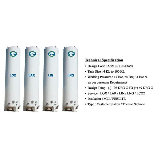 Cryogenic Liquid Storage Tank - Color: White