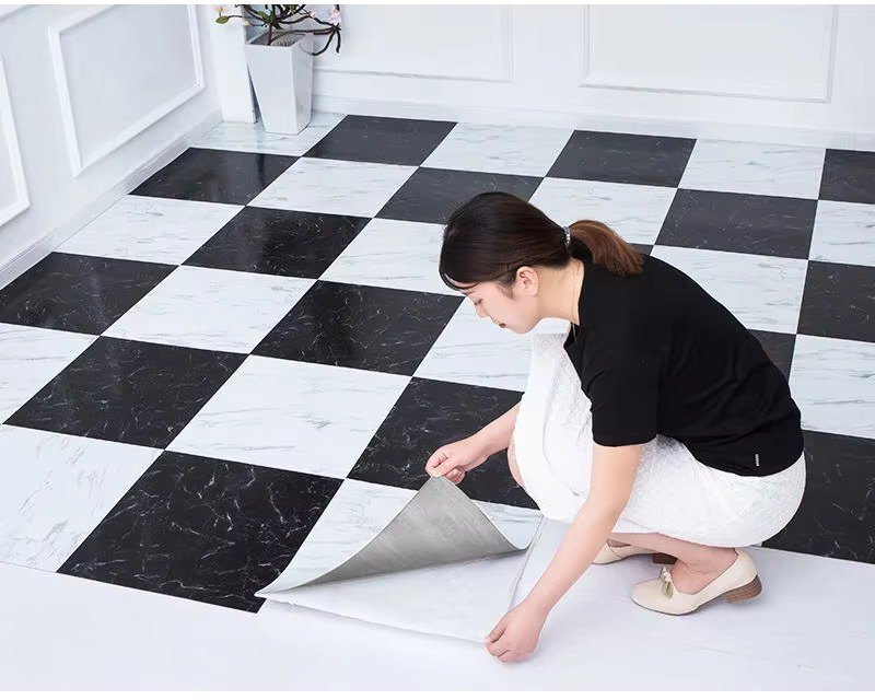 WHITE MARBLE SELF ADHESIVE WALL TILE