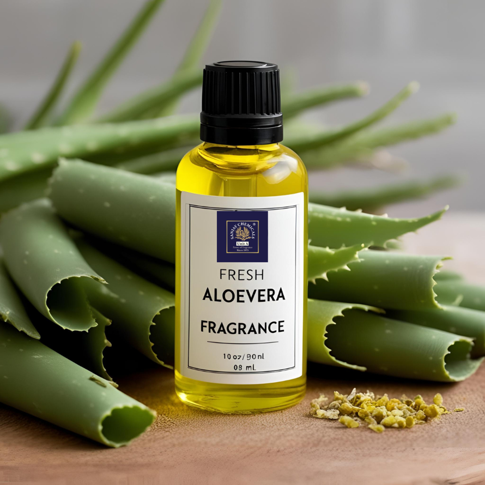 Fresh Aloevera Fragrance - Clear Liquid, High Concentration | Long-lasting, Allergen-free, Ethanol Soluble