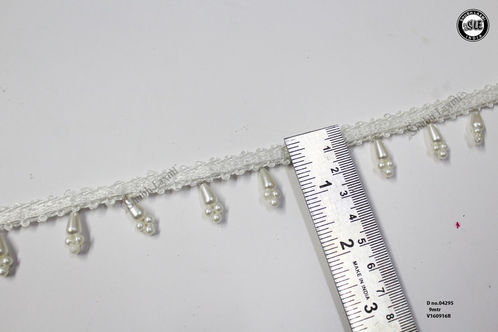 Whit Moti Latkan Lace
