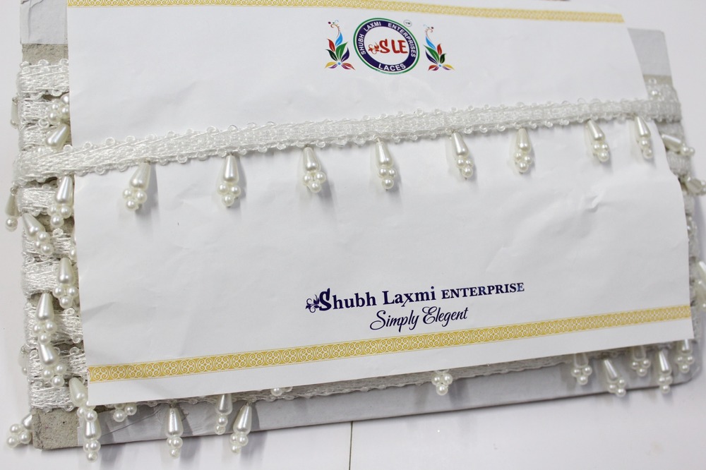 Whit Moti Latkan Lace