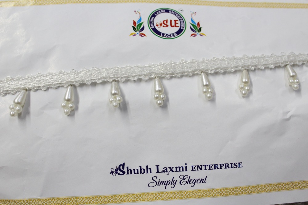 Whit Moti Latkan Lace