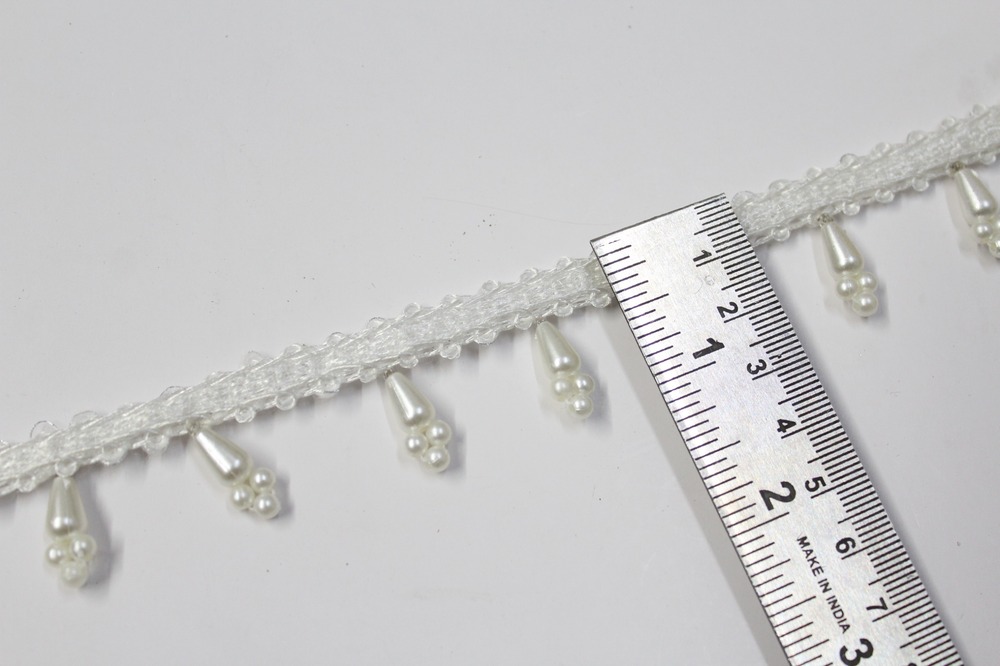 Whit Moti Latkan Lace