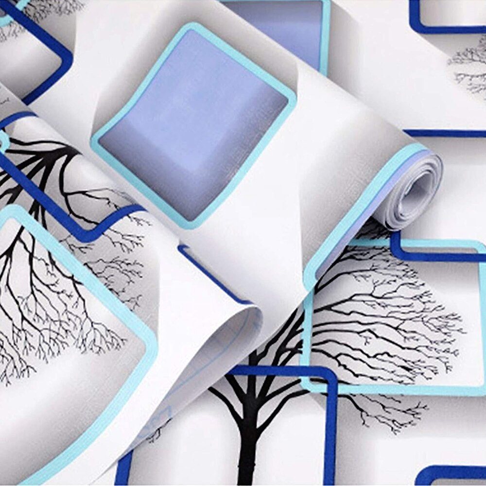 Winter Tree 3d Design Vinyl Self Adhesive Wallpaper - Pvc 45x200 Cm | Waterproof Easy Install Removable Modern Wall Decor