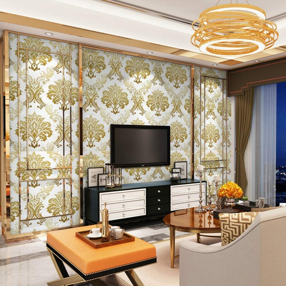 Royal Golden Design PVC Self Adhesive Wallpaper