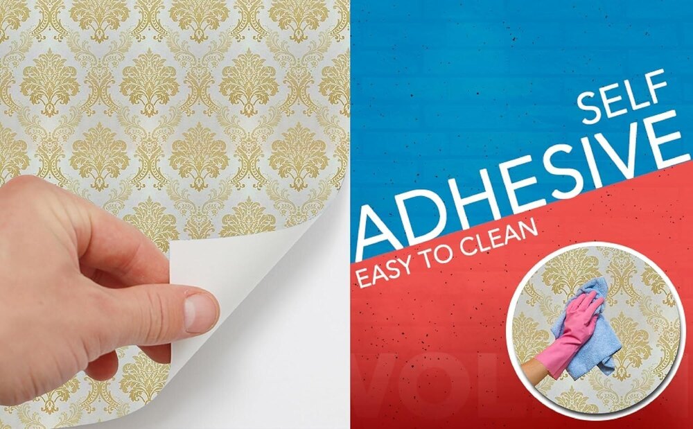 Royal Golden Design PVC Self Adhesive Wallpaper