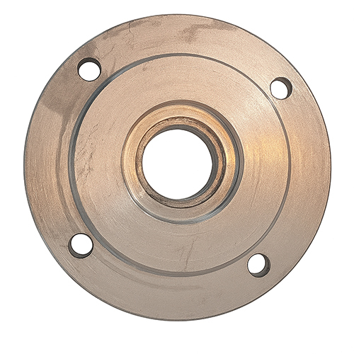 Textured Metal Flange With Concentric Rings - Color: Brown