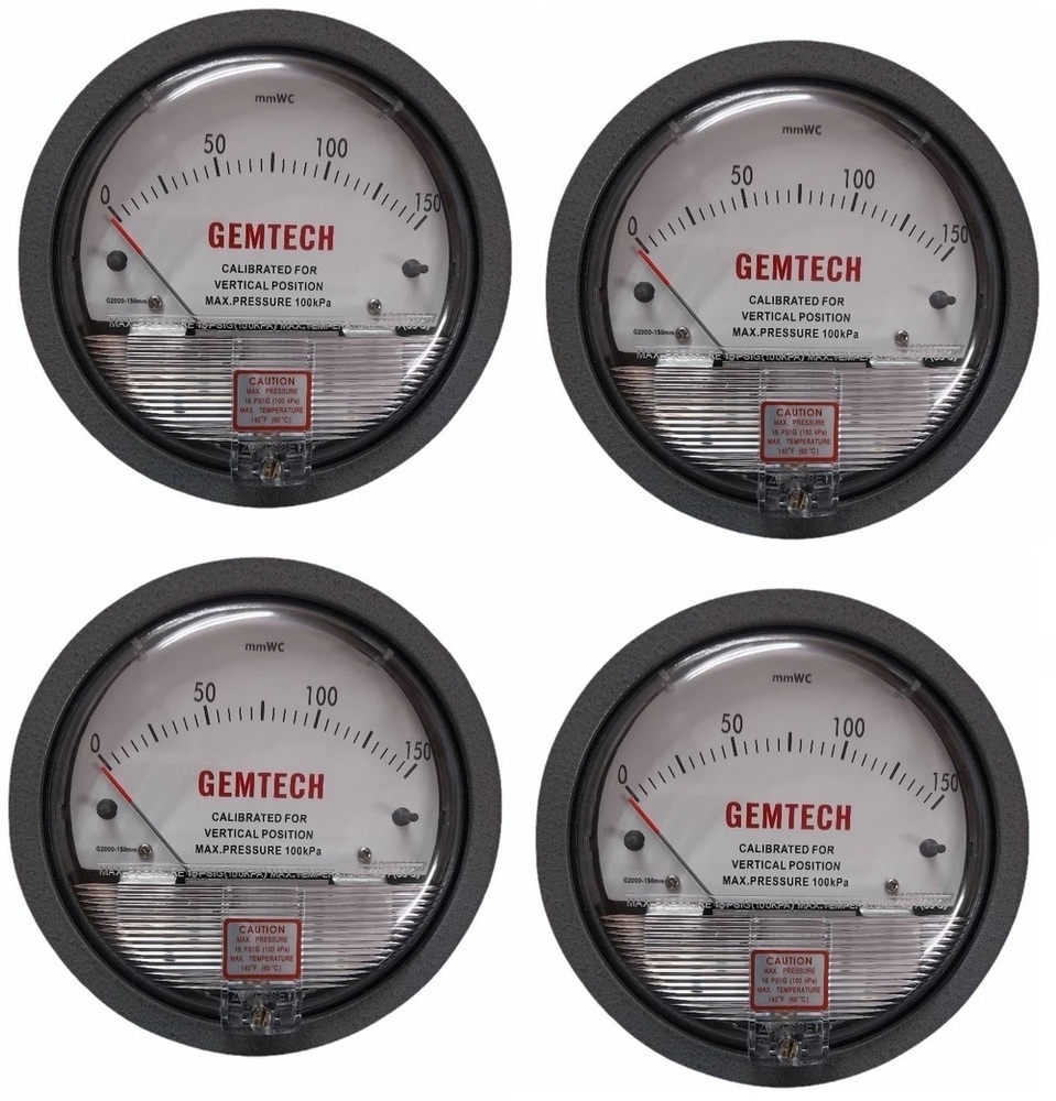 G2000-25KPA GEMTECH Differential Pressure Gauge Range 0-25 KPA