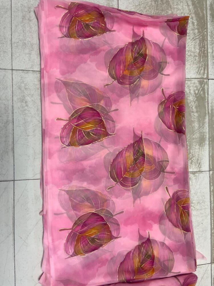Handbrush Georgette Sarees - Color: Multi