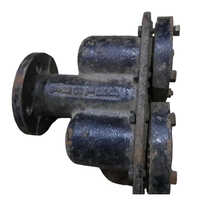 Cast Iron Air Valve - 100 Millimeter Diameter, Black Powder-coated Finish, Durable For Industrial Applications