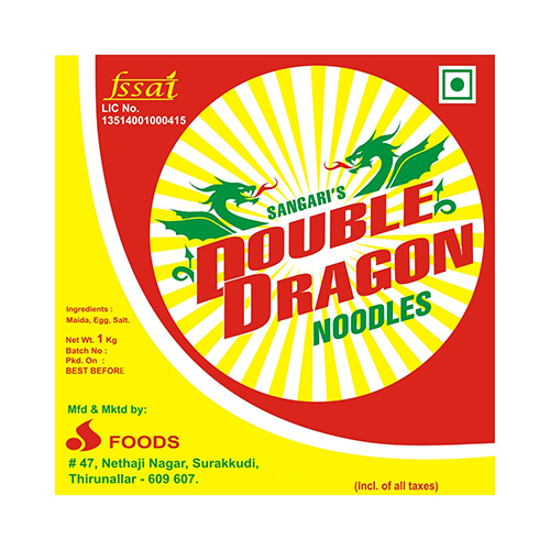 Double Dragon Noodles Packaging Bag - Color: Multicolor