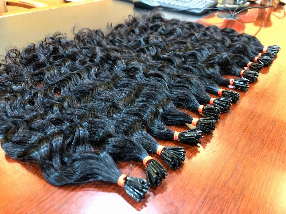 RAW TEMPLE NATURAL BLACK CURLY HAIR EXTENSION